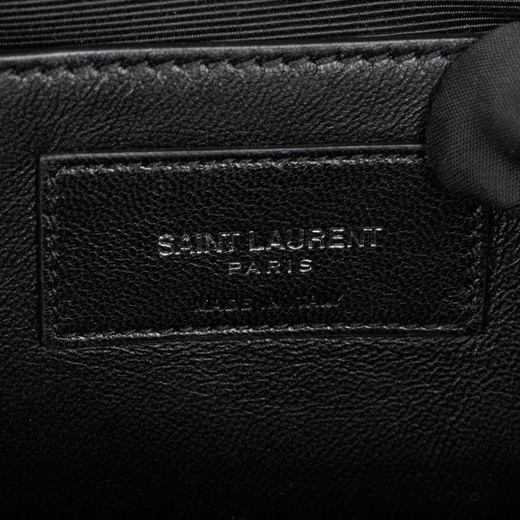 SAINT LAURENT Black Calfskin Leather Silver Studded Clutch .Clutch - Picture 9 of 9